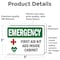 Signmission First Aid Kit AED Inside Cabinet With Symbol, 5 in W x Rectangle, Vinyl Decal OS-2PACK-EM-D-35-L-10369 - alternate 4